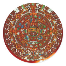 maya aztec calendar round stickers