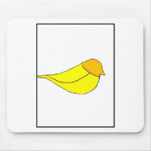 MAYA BIRD YELLOW MOUSE PADS