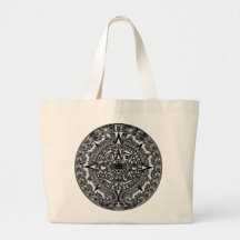 Mayan Aztec Calendar (black) Dec.21, 2012 Tote Bag