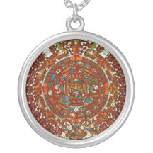 mayan aztec calendar Necklace