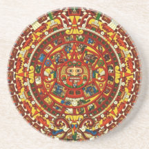 mayan calendar beverage coaster