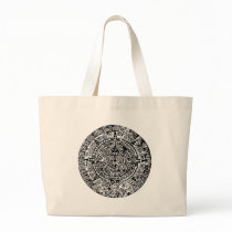 Mayan Calendar Black Bags
