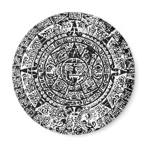 Mayan Calendar Black Magnets