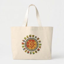 Mayan Calendar Design Canvas Bags