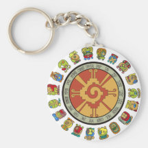 Mayan Calendar Design Keychain