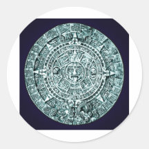 mayan calendar round stickers