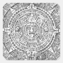 mayan calendar square stickers