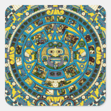 mayan calendar square stickers