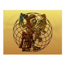 Mayan Deity Post Card