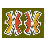 Mayan Earthquake Symbol Greeting Cards