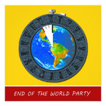 Mayan End of the World Stopwatch Party Invitation