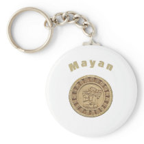 Mayan gold key chains