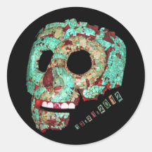 Mayan Mask-2012 Round Sticker