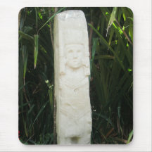 Mayan Pillar Statue Mousepad
