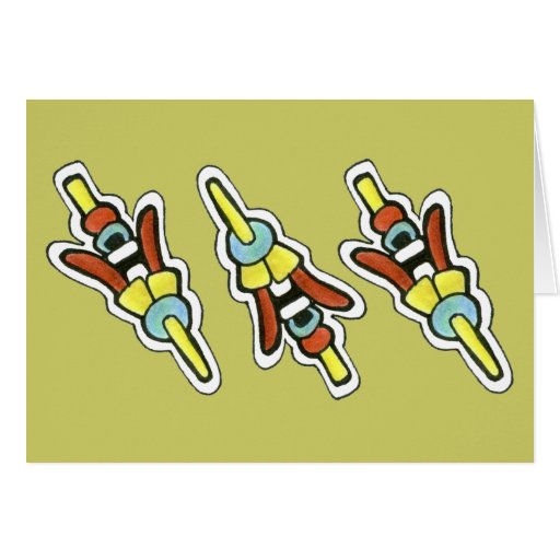 Mayan Reed Symbol v.1 Greeting Card