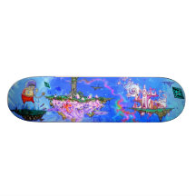 Mayan Sky Hideaway - Sk8 Street Art Custom Skateboard