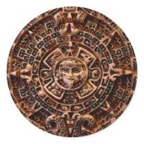 MAYAN Sun Calendar of Mexico Stickers