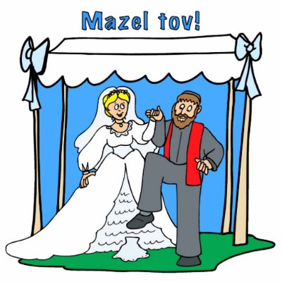 Mazel Tov Jewish Wedding Table Decoration Photo Sculpture by Aquavel