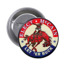 McCain Buckin' Bronco Button