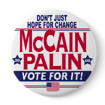 McCain Palin 2008 Pinback Button
