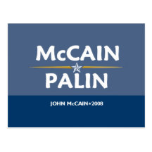 McCain Palin Pres VP Postcard