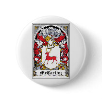 McCarthy Family Crest Pinback Buttons