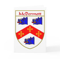 McDermott Coat of Arms/Family Crest Greeting Cards