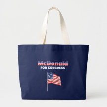 McDonald for Congress Patriotic American Flag Canvas Bags