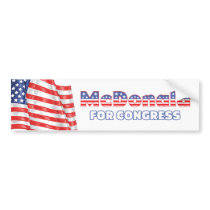 McDonald for Congress Patriotic American Flag Bumper Stickers
