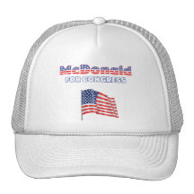 McDonald for Congress Patriotic American Flag Hat