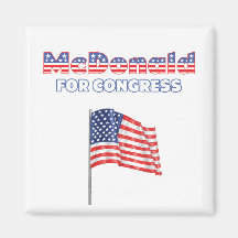 McDonald for Congress Patriotic American Flag Magnet