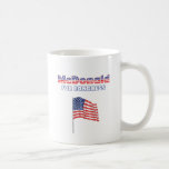 McDonald for Congress Patriotic American Flag Mug