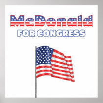 McDonald for Congress Patriotic American Flag Print