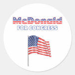 McDonald for Congress Patriotic American Flag Sticker