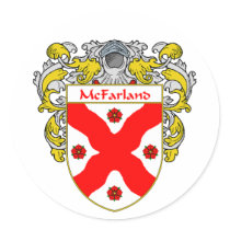 McFarland Coat of Arms (Mantled) Stickers