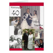 McGowen 40th Anniversary Announcement Greeting Cards