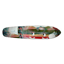 MClairArt's Funny Sun Faces Holiday Skateboard
