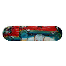 MClairArt's Funny Sun Faces Holiday Skateboard