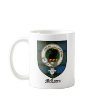 McLaren Clan Crest Badge Tartan Mug