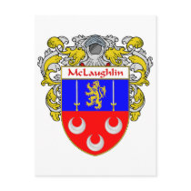 McLaughlin Coat of Arms (Mantled) Post Card