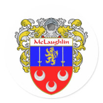 McLaughlin Coat of Arms (Mantled) Sticker