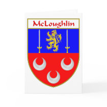 McLoughlin Coat of Arms/Family Crest Greeting Cards