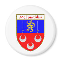 McLoughlin Coat of Arms/Family Crest Refrigerator Magnet