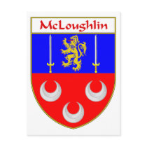 McLoughlin Coat of Arms/Family Crest Post Card
