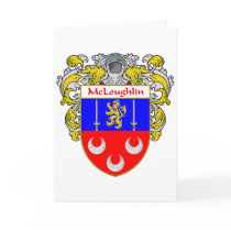 McLoughlin Coat of Arms (Mantled) Greeting Cards