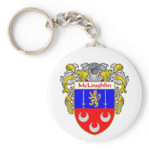 McLoughlin Coat of Arms (Mantled) Keychain