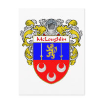 McLoughlin Coat of Arms (Mantled) Post Card