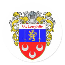 McLoughlin Coat of Arms (Mantled) Sticker
