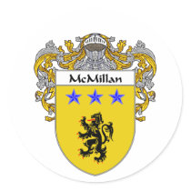 McMillan Coat of Arms (Mantled) Sticker