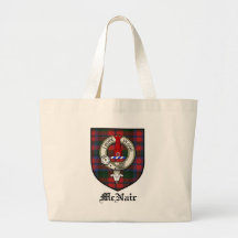 McNair Clan Crest Badge Tartan Canvas Bags